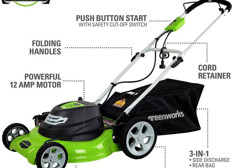 Greenworks 12 Amp 20-Inch Electric Corded Lawn Mower Review